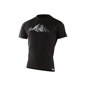 Lasting pánske merino tričko s tlačou HILL čierne Veľkosť: -XL