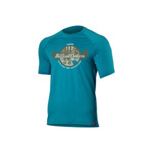 Lasting pánske merino tričko s tlačou LUCAS modré Veľkosť: XXL-