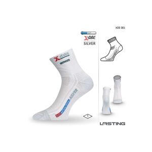 Lasting XOS 001 biela ponožky so striebrom Veľkosť: (42-45) L- ponožky