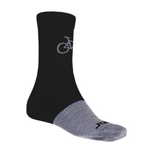 Sensor PONOŽKY TOUR MERINO WOOL čierna / sivá Veľkosť: 9/11 ponožky