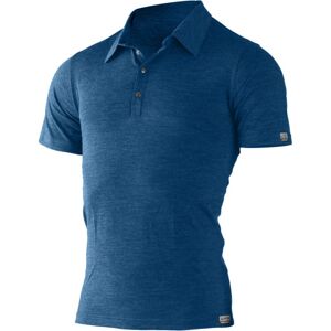 Lasting pánska merino polo košeľa ELIOT modrá Veľkosť: XXL pánske tričko