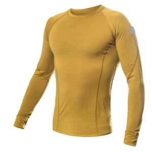 SENSOR MERINO AIR pánske tričko dl.rukáv mustard Veľkosť: M pánske tričko s dlhým rukávom