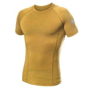 SENSOR MERINO AIR pánske tričko kr.rukáv mustard Veľkosť: M pánske tričko s krátkym rukávom