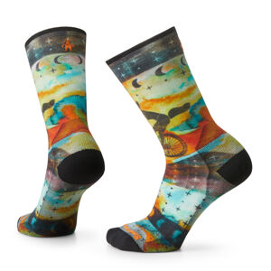 Smartwool W BIKE ZERO CUSHION CELESTIAL PRINT CREW multicolor Veľkosť: M ponožky