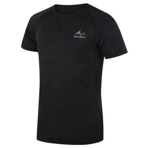 Husky Merino termobielizeň Mersa M black Veľkosť: XL pánske tričko s krátkym rukávom