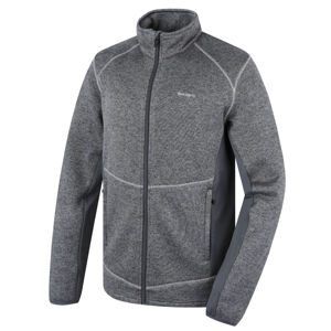 Husky Pánsky fleecový sveter na zips Alan M dark grey Veľkosť: M pánsky sveter