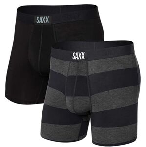 Saxx VIBE SUPER SOFT BB 2PK graphite ombre rugby/black Veľkosť: L boxerky