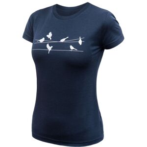 SENSOR MERINO ACTIVE SONGBIRDS dámske tričko kr.rukáv deep blue Veľkosť: L dámske tričko kr.rukáv