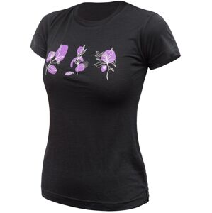 SENSOR MERINO AIR BLOOM dámske tričko kr.rukáv čierna Veľkosť: S dámske tričko kr.rukáv