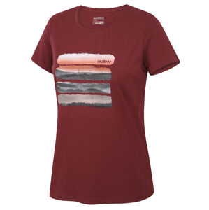Husky Dámske bavlnené tričko Tee Vane L bordo Veľkosť: XL dámske tričko s krátkym rukávom
