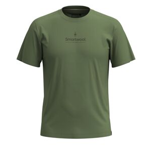 Smartwool LOGO GRAPHIC SHORT SLEEVE TEE SLIM FIT fern green Veľkosť: M tričko