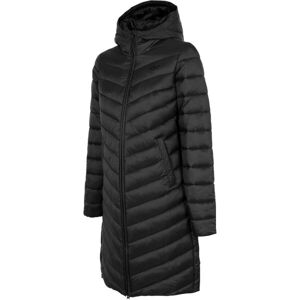 4F DOWN JACKET Dámsky páperový kabát, čierna, veľkosť XL