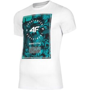 4F MENS T-SHIRT Pánske tričko, biela, veľkosť S