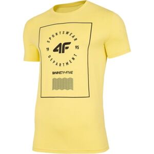 4F MEN'S T-SHIRT Pánske tričko, žltá, veľkosť XXL