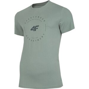 4F MEN'S T-SHIRT Pánske tričko, svetlo zelená, veľkosť L