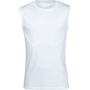 4F PÁNSKE TRIČKO biela XL - Pánske tričko bez rukávov