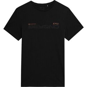 4F T-SHIRT PRINT Pánske tričko, čierna, veľkosť M