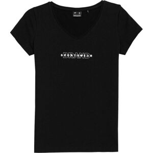 4F TSHIRT W Dámske tričko, čierna, veľkosť XS