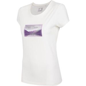 4F WOMEN'S T-SHIRT Dámske tričko, biela, veľkosť XL