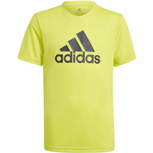 adidas BL TEE Chlapčenské tričko, žltá,čierna, veľkosť