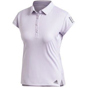 adidas CLUB 3 STRIPES POLO fialová S - Dámske tenisové tričko