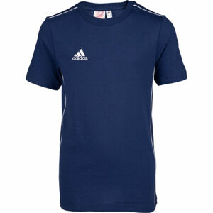 adidas CORE18 TEE Chlapčenské tričko, tmavo modrá, veľkosť 140