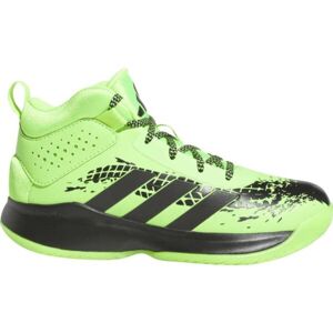 adidas CROSS EM UP 5 K WIDE Chlapčenská basketbalová obuv, zelená, veľkosť 38
