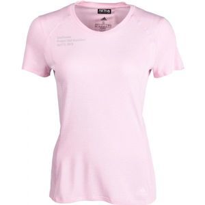 adidas FR SN SS TEE W ružová XS - Dámske bežecké tričko