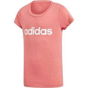 adidas YG E LIN TEE ružová 116 - Dievčenské tričko