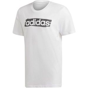 adidas E LIN BRUSH TEE biela 2xl - Pánske tričko