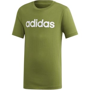 adidas ESSENTIALS LINEAR T-SHIRT zelená 152 - Chlapčenské tričko