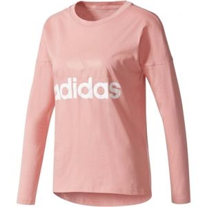adidas ESSENTIALS LINEAR LONGSLEEVE svetlo ružová XS - Dámske tričko