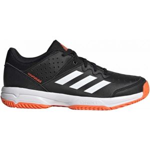 adidas COURT STABIL JR Detská hádzanárska obuv, čierna,biela,oranžová, veľkosť 37 1/3