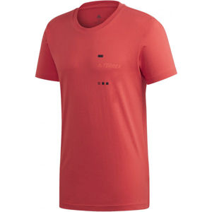 adidas TERREX GFX TEE červená S - Pánske tričko