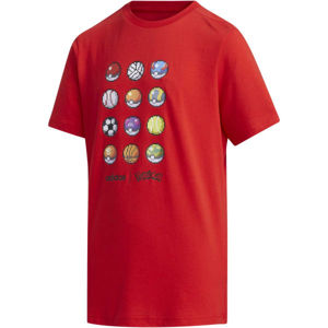 adidas YB PKM TEE červená 152 - Chlapčenské tričko
