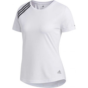 adidas RUN IT TEE 3S W biela S - Dámske športové tričko