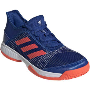 adidas ADIZERO CLUB K Detská tenisová obuv, modrá,oranžová,biela, veľkosť 38 2/3