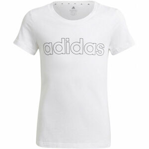 adidas LIN TEE Dievčenské tričko, biela, veľkosť 128