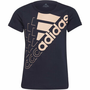 adidas LOGO T1 Dievčenské tričko, tmavo modrá, veľkosť 164