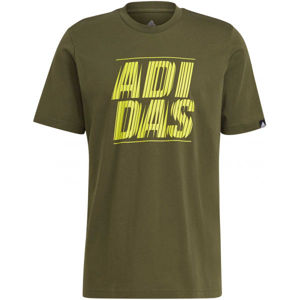 adidas EXTMO ADI T Pánske tričko, kaki,svetlo zelená, veľkosť