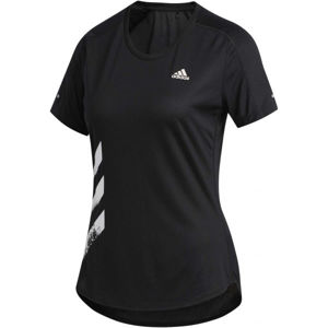 adidas RUN IT TEE 3S W čierna L - Dámske športové tričko
