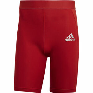 adidas TF SHO TIGHT Pánske spodné šortky, červená, veľkosť S