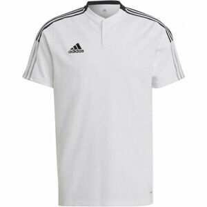 adidas TIRO21 POLO Pánske futbalové tričko, biela, veľkosť XL