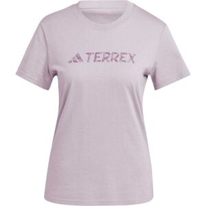 adidas TERREX CLASSIC LOGO TEE Dámske tričko, ružová, veľkosť