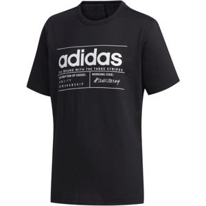 adidas YB BB T Chlapčenské tričko, čierna, veľkosť 116