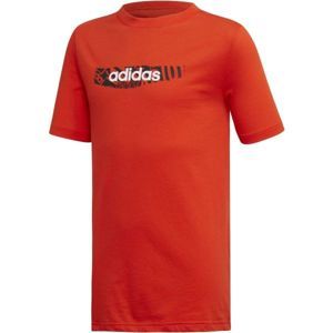 adidas YB E GRAPH TEE oranžová 116 - Chlapčenské tričko