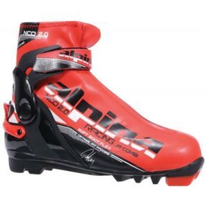 Alpina N COMBI JR Juniorská kombi lyžiarska obuv na bežky, červená, veľkosť 38
