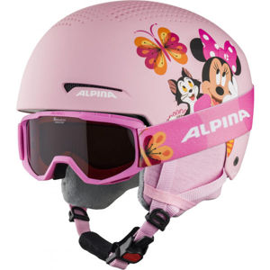 Alpina Sports ZUPO DISNEY SET Detská lyžiarska prilba a okuliare, ružová, veľkosť