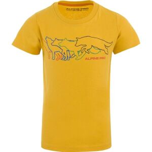 ALPINE PRO IKEFO Detské tričko, žltá, veľkosť