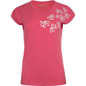 ALPINE PRO AKHILA Dámske tričko, ružová,biela, veľkosť